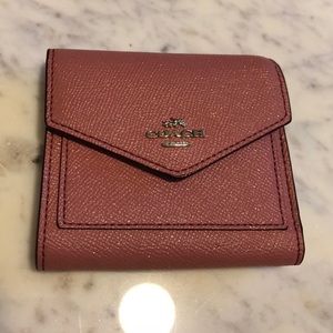 Coach Pink metallic wallet